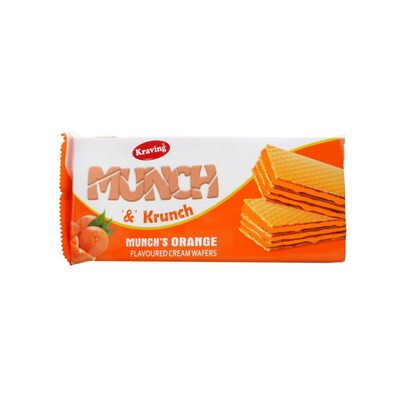 KRAVING MUNCH WAFERS 75GM ORANGE