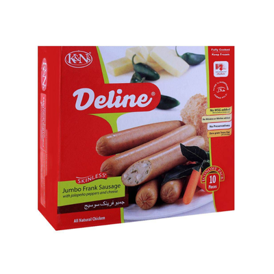 K&N JUMBO FRANK WITH JALAPENO PEPPER AND CHEESE 740GM