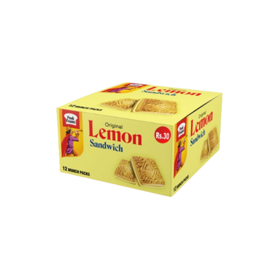 LEMON SANDWICH BISCUITS MUNCH PACKS 12PCS