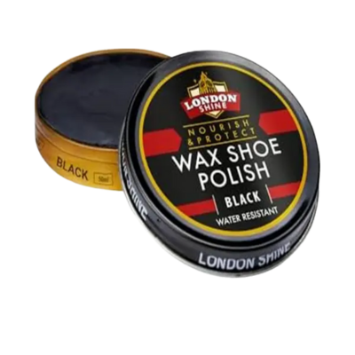 LONDON SHINE WAX SHOE POLISH 50ML BLACKTIN