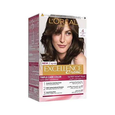 LOREAL EXCELLENCE HAIR COLOR 4 BROWN CHATAIN