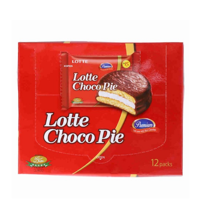 LOTTE CHOCO PIE CHOCOLATE 12PCS