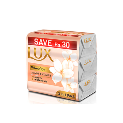 LUX SOAP 3PCS BUNDLE PACK 128GM WHITE
