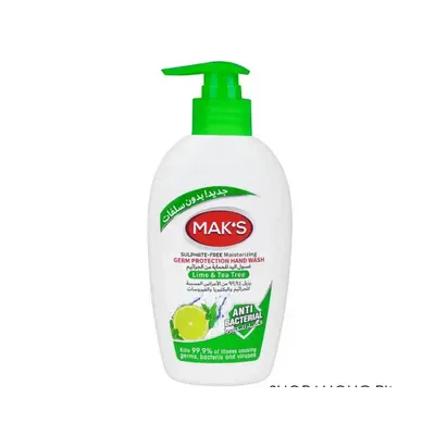 MAKS HAND WASH 600ML LIME&TEA TREE
