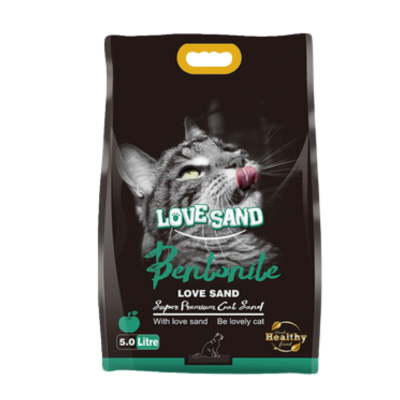 MEAOON LOVE SAND BENTONITE CAT LTR 5L APPLE