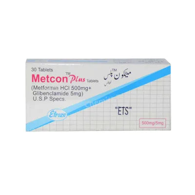 METCON TAB PLUS 500MG/5MG