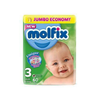 MOLFIX DIAPERS 60PCS MIDI