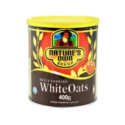 NATURES WHITE OATS 400GM TIN