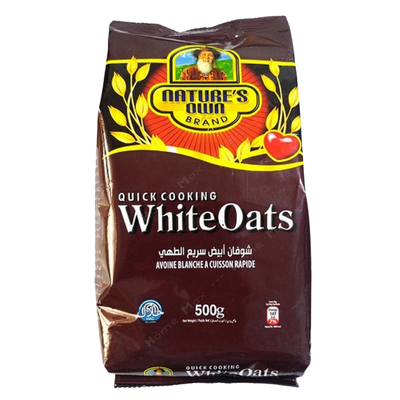 NATURES WHITE OATS 500GM POUCH