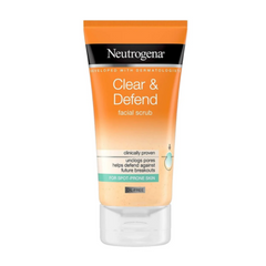 NEUTROGENA FACE SCRUB 150ML CLEAR & DEFEND