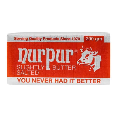NURPUR BUTTER 200GRAM SLIGHTLY SALTED