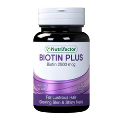 NUTRIFACTOR BIOTIN PLUS 2500MCG 60S
