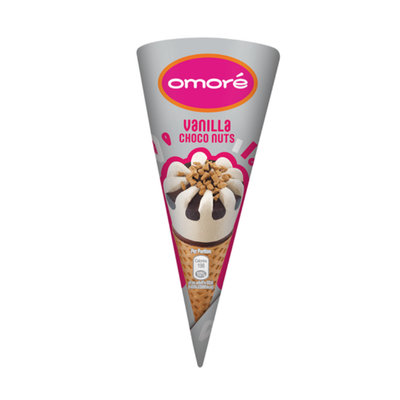 OMORE VANILLA CHOCONUTS CONE
