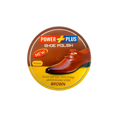 POWER PLUS SHOE POLISH 44ML BROWN