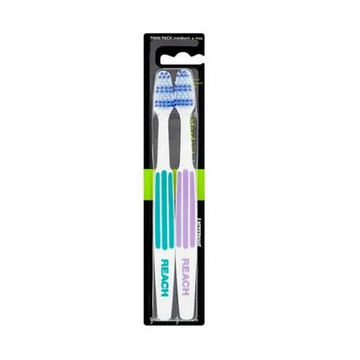 REACH TOOTH BRUSH TWIN PACK MEDIUM
