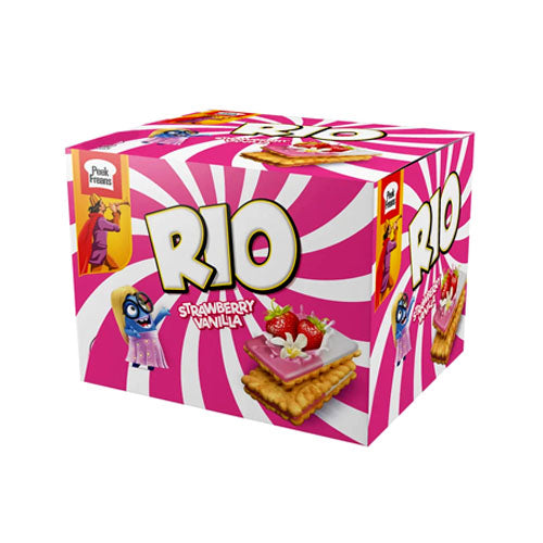 RIO BISCUITS SNACK PACKS STRAWBERRY 16PCS