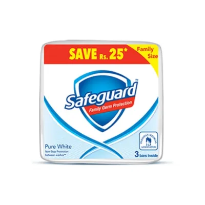 SAFEGUARD SOAP 3PCS BUNDLE PACK 95GM PURE WHITE