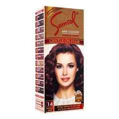 SAMSOL HAIR COLOR 14 MAHOGANY BROWN