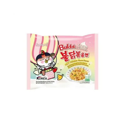 SAMYANG BULDAK CREAM CARBONARA HOT CHICKEN RAMEN 140G PINK