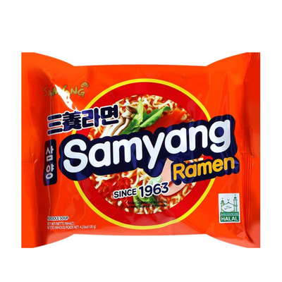 SAMYANG RAMEN VEGETABLE FLAVOR 120G SPICY NOODLES