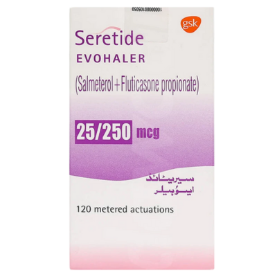 SERETIDE EVOHALER 25MCG/250MCG ***