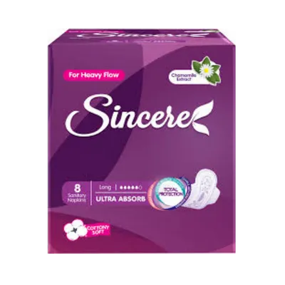 SINCERE STANITARY NAPKINS ULTRA ABSORB LONG 8PCS