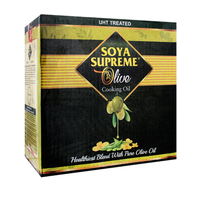 SOYA SUPREME OLIVE COOKING OIL 1LITRE POUCH