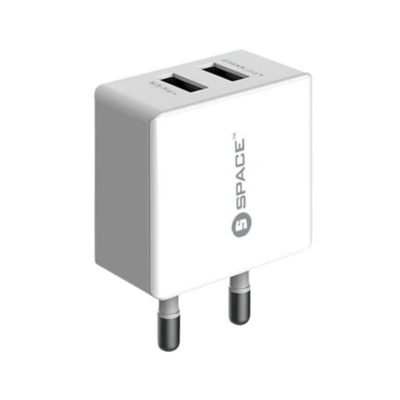 SPACE DUAL PORT USB WALL CHARGER WC-101