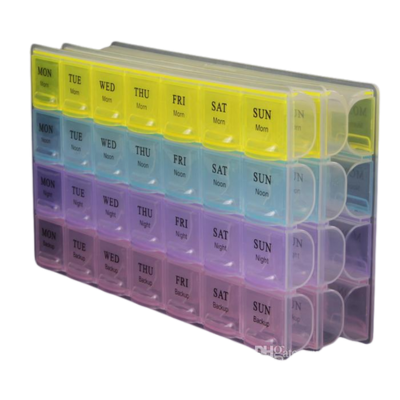 TABLET PILL ORGANIZER BOX 07 DAYS 28 COMPARTMENT RIGHT DOSE