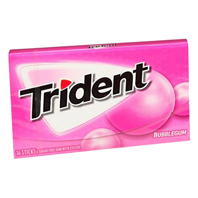 TRIDENT BUBBLE GUM BUBBLEGUM