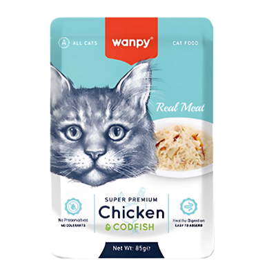 WANPY CAT FOOD 6PCS CODFISH