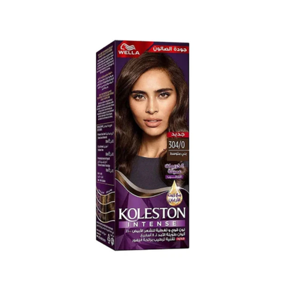 WELLA KOLESTON HAIR COLOR# 304/0 MEDIUM BROWN SEMI KIT 60 M