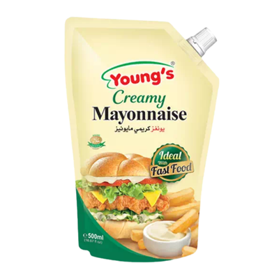YOUNGS MAYONNAISE 500ML CREAMY&SALTED