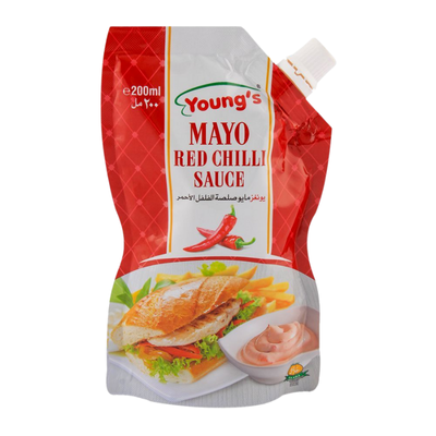 YOUNGS MAYO 200ML RED CHILLI SAUCE