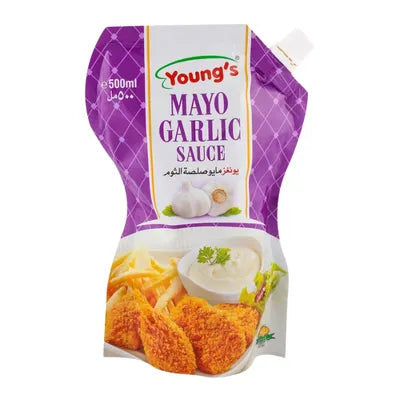 YOUNGS MAYO GARLIC 500ML SAUCE