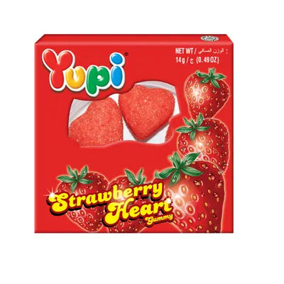 YUPI GUMMI STRAWBERRY HEART 14G