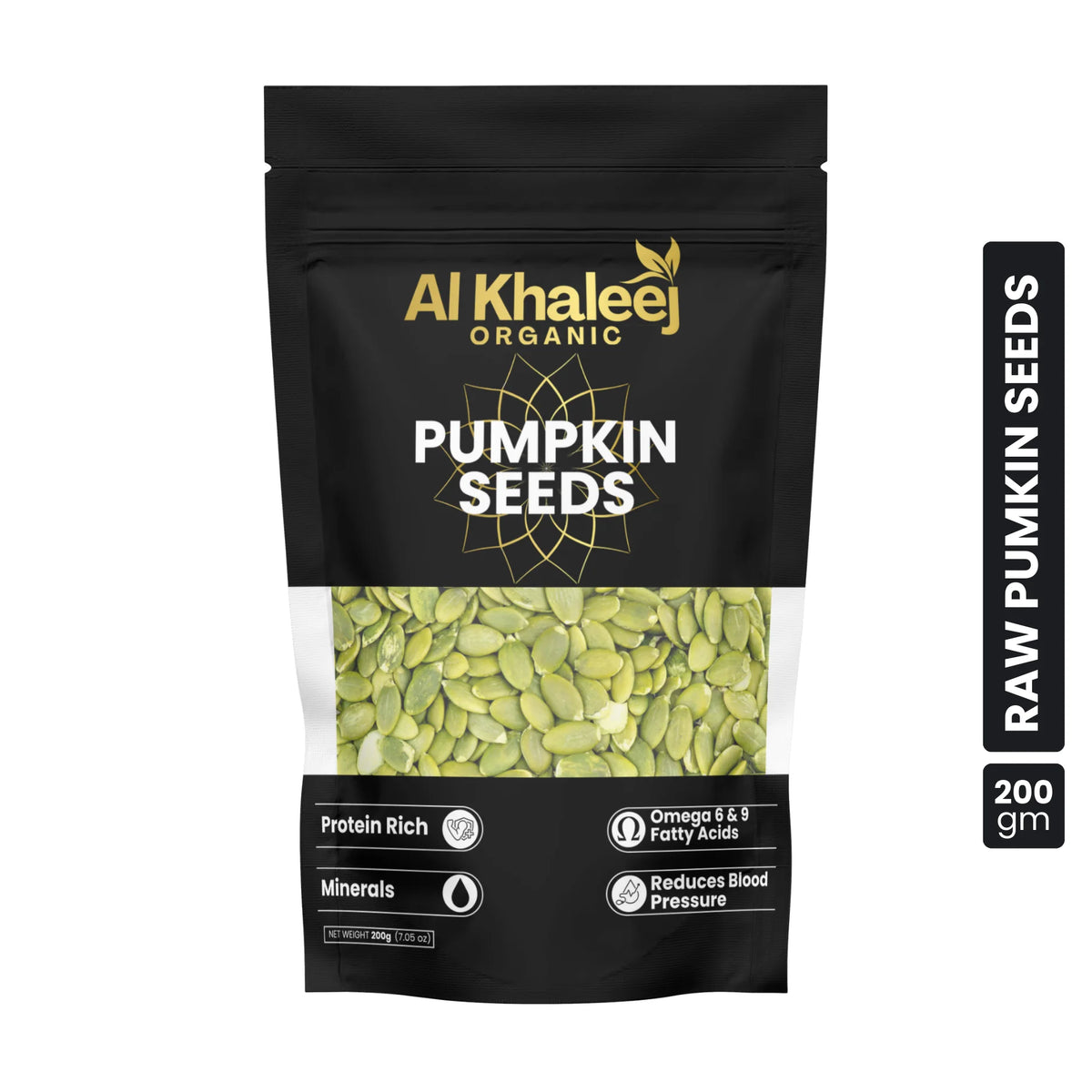 ALKHALEEJ ORGANIC PUMPKIN SEEDS 200GM