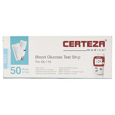 CERTEZA BLOOD GLUCOSE STRIP 50S FOIL