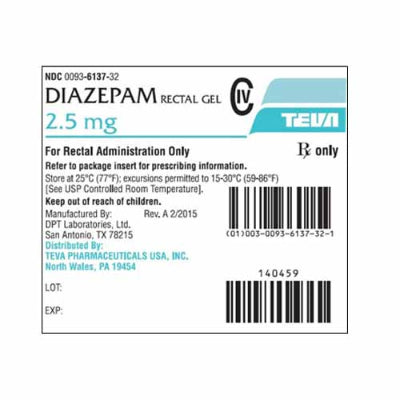 DIAZEPAM SUPPOSITORY 2.5MG