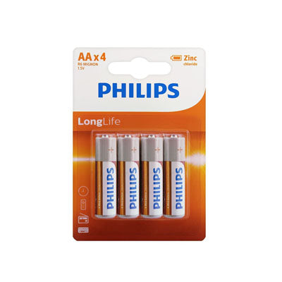 PHILIPS CELL AA 4PCS SHRINK LONG LIFE