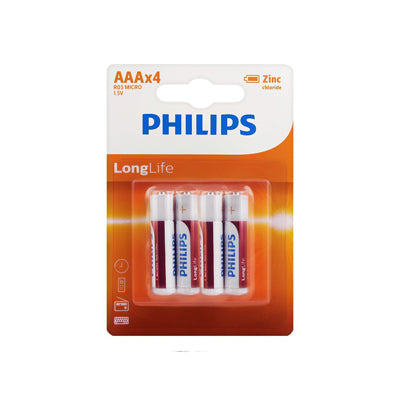 PHILIPS CELL AAA 4PCS LONG LIFE