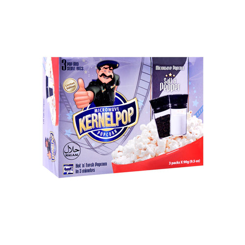 KERNAL POPCORN 90GM 3PCS SALT&PEPPER