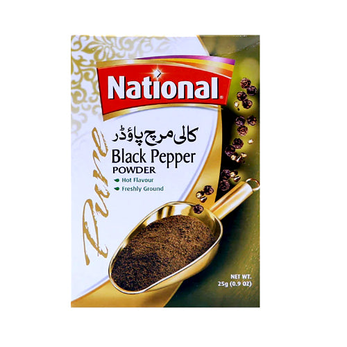 NATIONAL POWDER 25GM BLACK PEPPER