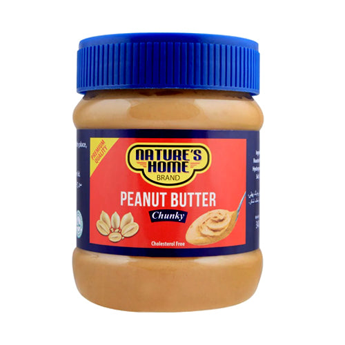 NATURES PEANUT BUTTER 340GM CHUNKY