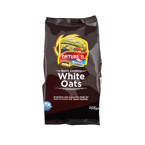 NATURES WHITE OATS 200GM POUCH