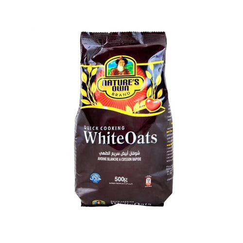NATURES WHITE OATS 500GM POUCH