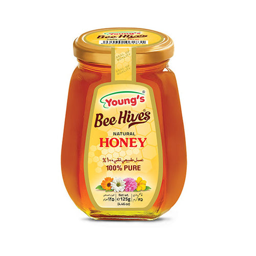 YOUNGS BEE HIVES HONEY 125GM GLASS JAR