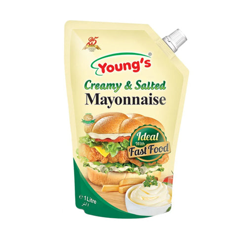 YOUNGS MAYONNAISE 1LITRE CREAMY&SALTED