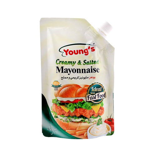 YOUNGS MAYONNAISE 200ML CREAMY&SALTED
