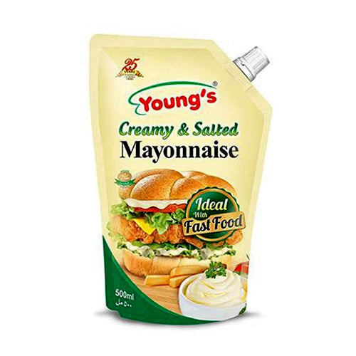 YOUNGS MAYONNAISE 500ML CREAMY&SALTED